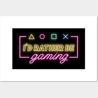 Cool neon gaming quote Posters and Art